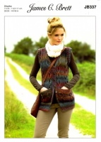 Knitting Pattern - James C Brett JB337 - Marble Chunky - Waistcoat